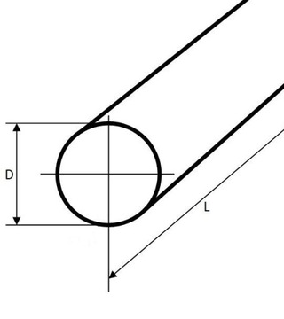 Pręt poliamid wałek fi 75x1000mm PA6-G naturalny