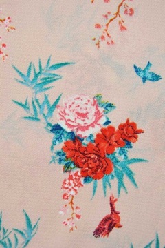 Atmosphere Primark Damska Modna Różowa Bluzka w Kwiaty Wzory Rękaw M 38
