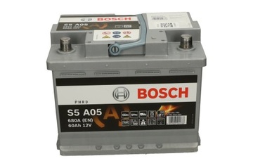 АККУМУЛЯТОР BOSCH S5 AGM 60AH 680A S5A05 СТАРТ СТОП