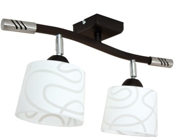 Lampa sufitowa wisząca żyrandol TANYA 2 wenge lampy sufitowe do salonu loft