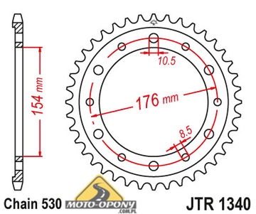 Łańcuch + zębatki Honda VFR 800 98-01r X-Ring GOLD