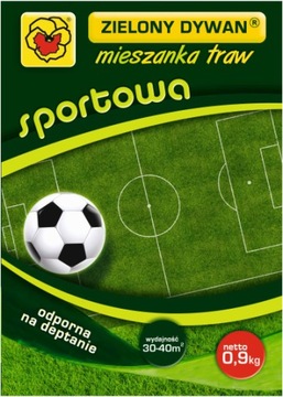 MIESZANKA TRAW SPORTOWA 0,9KG BRATEK Zielony Dywan na 40m odporna