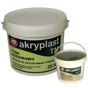 AKRYPLAST pastelowy tynk mozaikowy+grunt - na 10m2