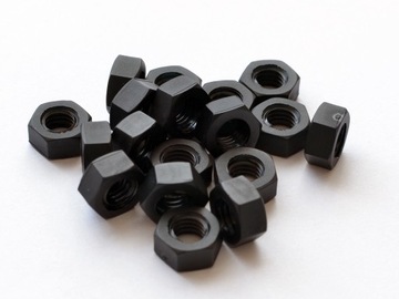 Nakrętka Nakrętki czarna plastikowa PA6 M6 10szt.