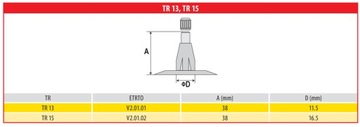 ТРУБКА для шин 135/80R12 TR13 - производство ПОЛЬША