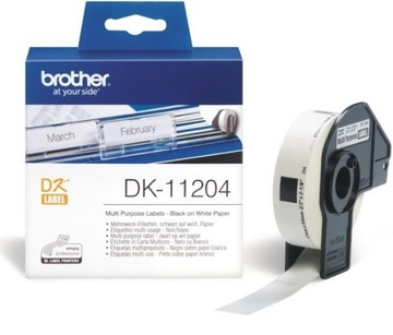 Brother etykiety DK-11204 17x54 mm QL-500BW QL-650