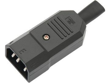 Wtyk AC 3 pin IEC320 C14 do UPS wtyk komputerowy