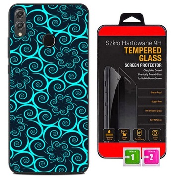 ETUI PLECKI FOTO Case OBUDOWA Pokrowiec JAKOŚĆ WZORY SZKŁO 9H do Honor 8x