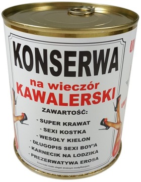 KONSERWA na WIECZÓR KAWALERSKI Puszka Prezent b.