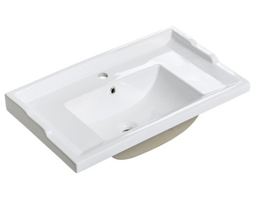 Umywalka ceramiczna 60 cm retro prostokątna