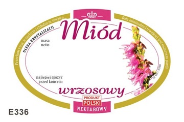 Etykiety na Miód Wrzosowy (100szt) - wzór E336