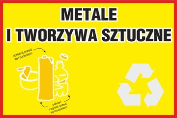 Naklejka NS11 na kosz na śmieci odpady metal 20x30