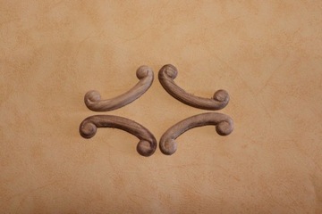 Dekor 6x2cm, ornament, sztukateria 4szt - D038