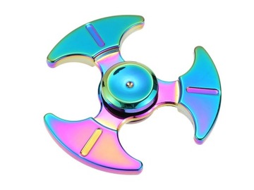 HAND FIDGET SPINNER RAINBOW METALOWY + BOX z PL