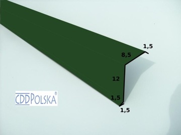 Wiatrownica górna 1 RAL 6020 ZIELONY dł. 1,95 m