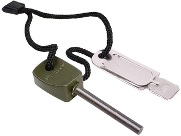 Krzesiwo Turystyczne Mil-Tec magnezowe wojskowe Small mały kluczyk Olive