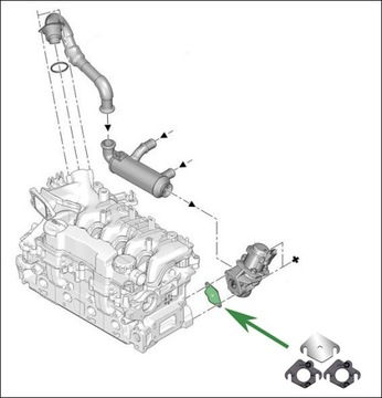 Заглушка EGR 1.6 HDi PEUGEOT 206 207 307 308 407