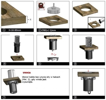 Кухонная розетка 1xSCHUKO+2xEURO ELEVATOR BACHMANN