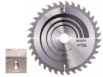 BOSCH Piła tarczowa do drewna Optiline 230x30 36z