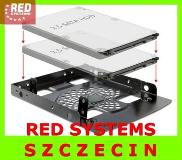 Rails Frame Sanki два 2x HDD SSD от 2,5 дюйма до 3,5 3