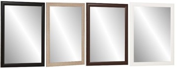 LUSTRO w ramie 80x60 DĄB SONOMA BIAŁE WENGE CZARNE
