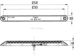 LAMPA PRZECIWMGIELNA LED 12V PROPLAST PRO-CAN 25cm