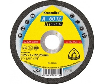 TARCZA 125 x 1 TZspecja DO cięcia METALU KLINGSPOR