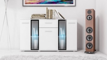 Komoda SALSA biała oświetlenie LED