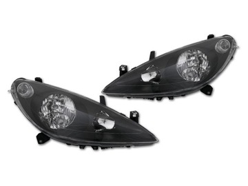 REFLEKTOR LAMPA KPL PEUGEOT 307 2001- CZARNE BLACK