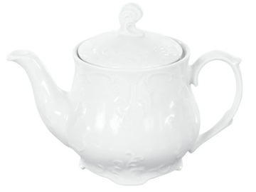 Czajnik 1,1L Ćmielów ROCOCO biały Polska porcelana Gat. II