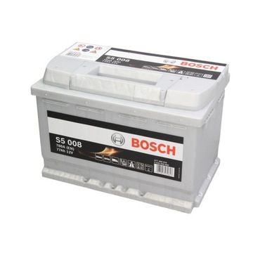 АККУМУЛЯТОР BOSCH SILVER S5 77AH 780A 77 AH P+ НОВАЯ МОДЕЛЬ!