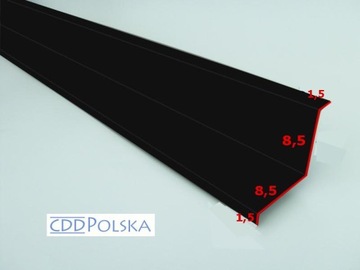 Отделка стен RAL9005 GLOSS BLACK, длина 1,25 м