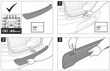 НАКЛАДКА НА БАМПЕР LUX STRIP VW T5 2012 - ДЕТАЛЬ