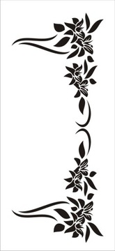 Naklejka na ścianę motyl kwiaty dekor Ornament 104