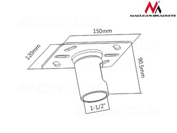 WIESZAK UCHWYT SUFITOWY TV LED 37-70'' BYDGOSZCZ