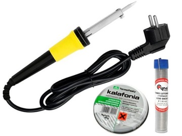 ZESTAW LUTOWNICZY Lutownica 40W + cyna + kalafonia
