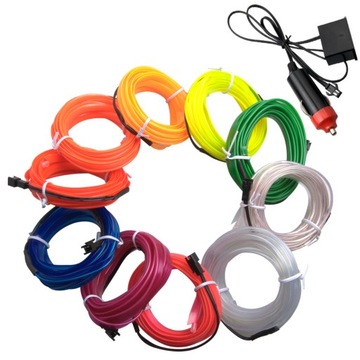 EL WIRE Światłowód zielony Ambient Taśma LED 5m