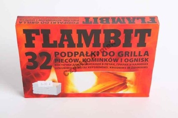 FLAMBIT PODPAŁKA BIAŁA DO KOMINKA 32 KOSTKI TANIO