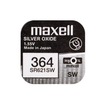 Серебряный аккумулятор для часов Maxell 364 / SR621SW