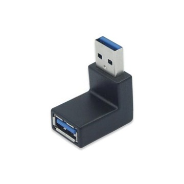 Adapter Przejściówka Kątowy USB 3.0 M/F Górny