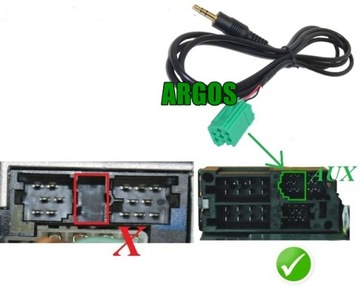 AUX JACK Carminat 75cm Adapter Kabel MINI RENAULT