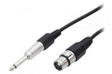 Kabel Przewód Mikrofonowy Jack 6.3mm XLR 5m