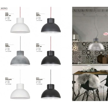 фото ориг. №9, Pendant light black white metal nad stand island o 33cm works