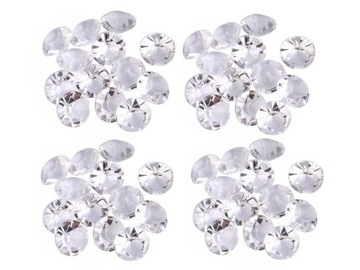 KONFETTI DIAMENTOWE BEZBARWNY 12 MM 100 SZT