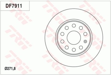 Колодки задние TRW - SKODA SUPERB II,YETI 272мм