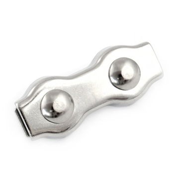 ZACISK SIODEŁKOWY PODWÓJNY 4mm NIERDZEWNY INOX Kwasoodporny 5szt.