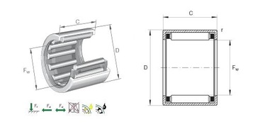 HK 0808 ИГОЛЬЧАТЫЙ ПОДШИПНИК 8x12x8 мм HK0808