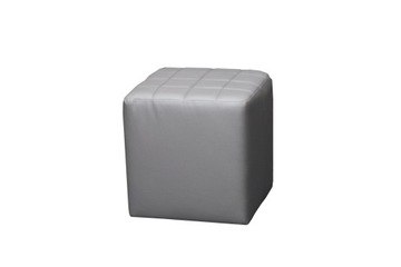 Pufa Sakwa Kwadrat 43x43x43 Popiel Szary SINGLE