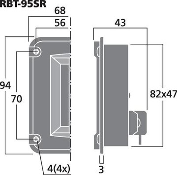 RBT-95SR MONACOR ленточный Hi-Fi динамик