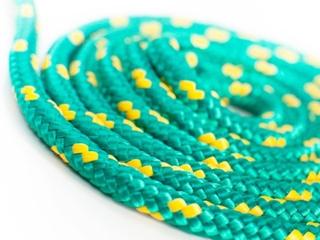 LINA POLIPROPYLENOWA Żeglarska uniwersalna trwała 6mm zielona linka 50mb